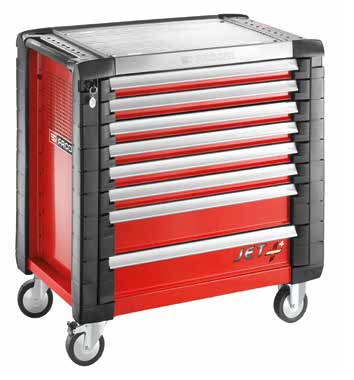 Werkzeugwagen FLACOM JET4. rot