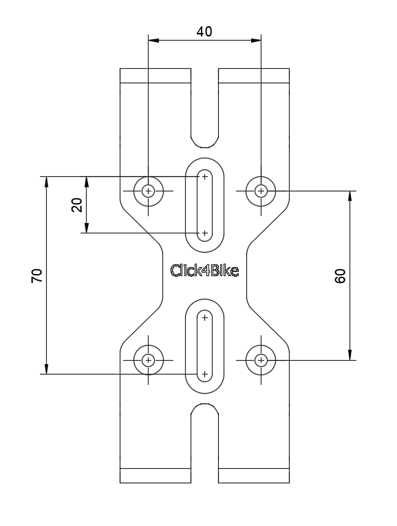 Click4Bike Rahmenlose Nummernschildhalter